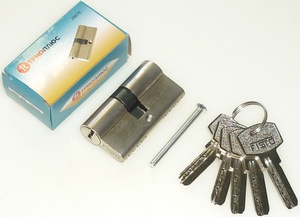 Механизм цилиндровый AL 60мм 5кл, профильный ключ, кл-кл, хром