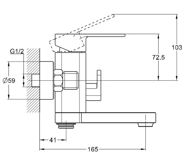 Смеситель для ванны G-Lauf NEB3-A123