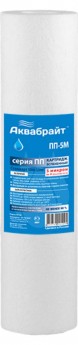 ПП-5 М, Картридж для механической очистки воды АКВАБРАЙТ. Пористость 5 мкр, Типоразмер SLIMLINE 10 дюймов. Изготовлен из вспененного полипропилена. Ø 62 мм. (± 1 мм). Высота 252-254 мм. Вес 115 грамм. (± 5 гр.)